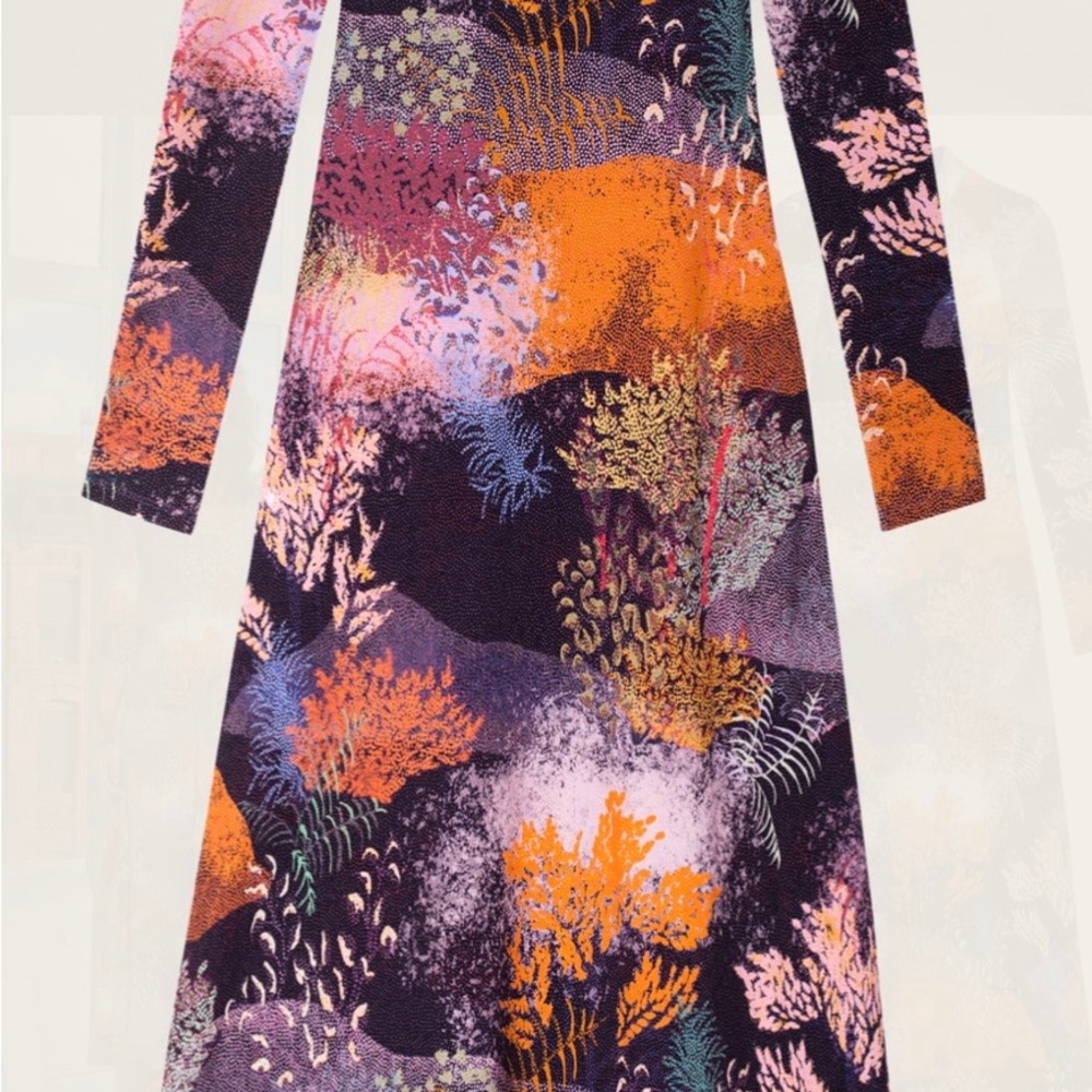 United in Motion- Floral Long Sleeve Dress - Multicolor